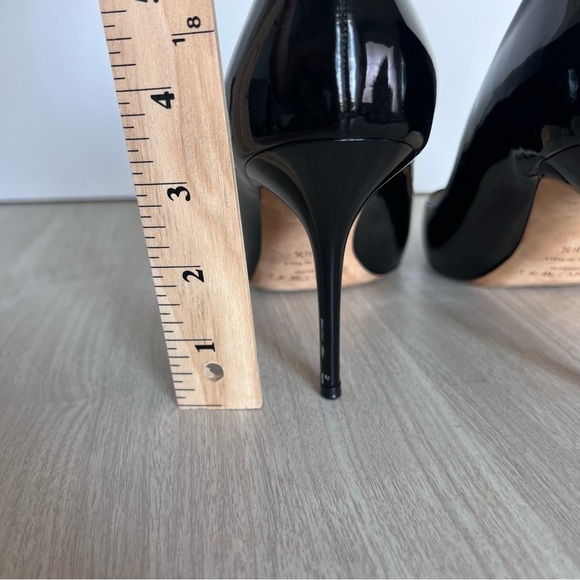 Jimmy Choo Black Patent Leather Stiletto Pumps Preppy Classic EU 38.5/ US 8 - Picture 7 of 15
